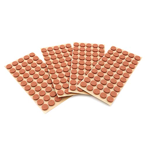Furniture Felt Pads 3/8" (10mm) Diameter Round 3M Self Adhesive Protects Kitchen Cabinets, Drawers, Desks and Furniture Against Bumps and Scratches 200 Pack - Sienna (Maple) - color: Sienna 200 Pack