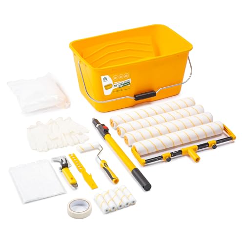VOOMEY 18 Inch Paint Roller Kit with 3.3 FT Extension Pole - size: 23pc