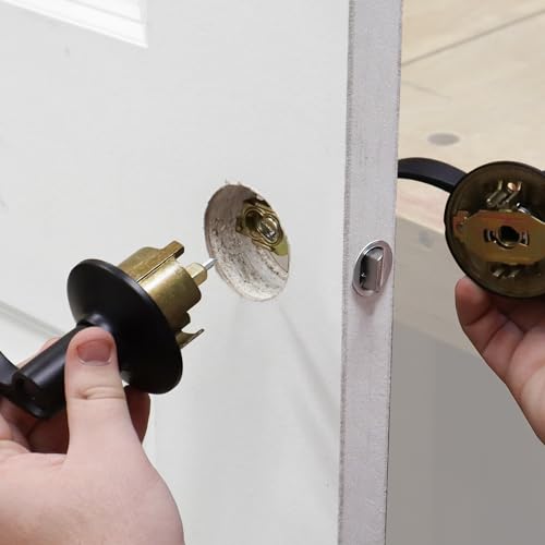 Milescraft 1337 Lock Mate - Door Lock Installation Kit with Jig for Wood/Metal Doors, 1-3/8" to 1-3/4" Thickness. Bi-Metal Cobalt Hole Saws Included