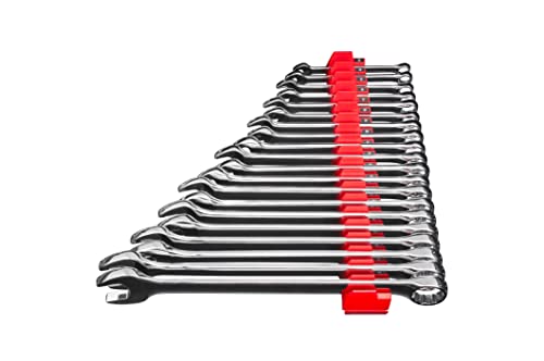 Ernst Manufacturing Wrench Pro - Modular Wrench Organizer for 20 Tools with Magnetic Base (Red) - Made in the USA - color: Red