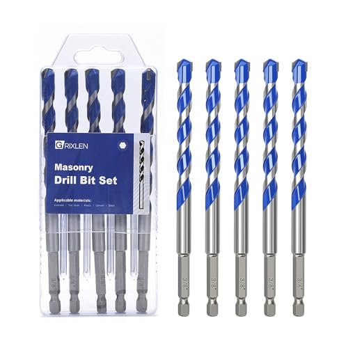 5 Pack 3/8 inch Concrete Drill Bit Set,Masonry Drill Bit Set - style: 3/8"（5 Pcs）