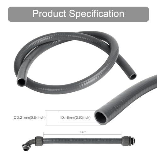 Electrical Conduit Kit 1/2" 4ft, AC Whip Kit, Liquid-Tight PVC Conduit - size: 1/2inch 4ft