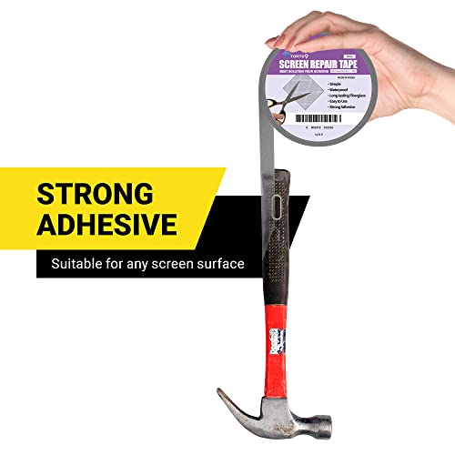 TORTO9 Window Screen Repair Kit, 3-Layer Strong Adhesive & Waterproof Tape Fiberglass Covering mesh (Gray, 4 Inch x 15 FT) - color: Gray, size: 4 Inch x 15 FT
