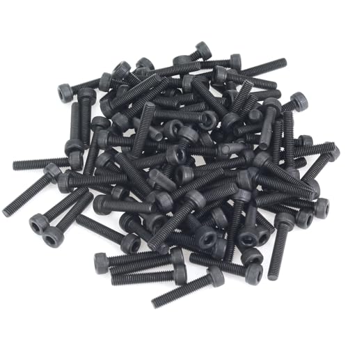105 Pieces M3 x 16mm Socket Head Cap Screws, Thread Pitch 0.5mm, Sutemribor M3 Black Screws, 12.9 Grade Alloy Steel, Black Oxide Finish, Fully Threaded - size: M3 x 16mm, style: Socket Head