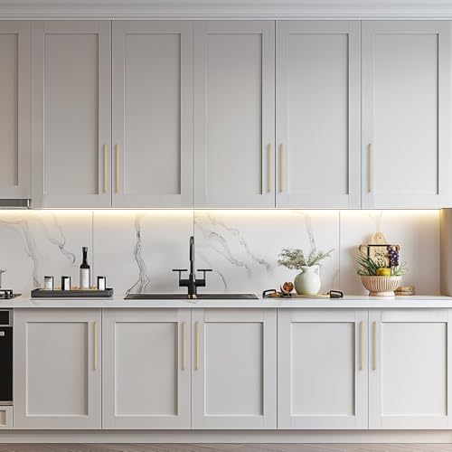 Ravinte Champagne Bronze Kitchen Square Cabinet Handles 10 Inch 10 Pack - size: 10 Inch hole