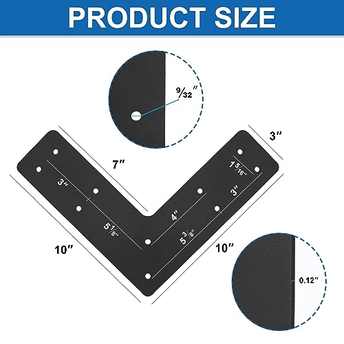 L Right Angle Bracket 4pcs,10"x10" Mending Plate,L Shape Brackes - style: L-shape(10X10X3)