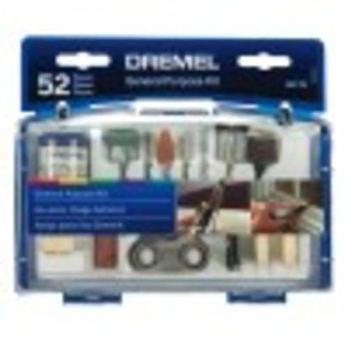 Dremel 687-01 52-Piece All-Purpose Rotary Tool Accessory Kit- Includes a Carving Bit, Sanding Drums, Grinding Stones, Cutting Discs, and a Storage Case, Gray - size: Pack of 1, style: Old Model