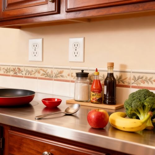 15 Pack Outlet Covers Bulk, Light Switch Cover Plate Standard Size 1-Gang 4.50" x 2.75", Duplex Wall Plates, Outlet Covers Wall Plate, Polycarbonate Thermoplastic, White - color: 15 Pack