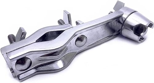 Cowbell Mounting Clamp with 30 Degree Bent Arm Drum Set Clamp Percussion Accessory for Cowbell, Jam Blocks, Tambourine