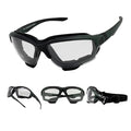 Powersports Safety Goggles, ANSI, Zero‑Pressure, Durable Anti‑Fog, Riding, Hunting Shooting, Fit Men and Women - color: Olive-black