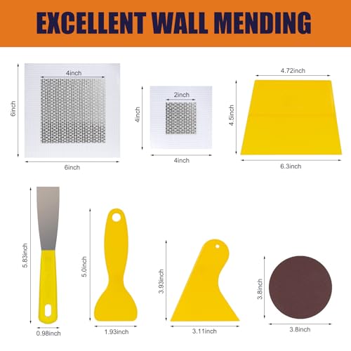 Drywall Repair Kit Drywall Hole Repair Patch Kits Wall Spackle Repair Paste with 8.5OZ White Wall Repair Putty with Scraper, Wall Surface Hole Fill Quick and Easy Solution (1Pack) - color: 1Pack