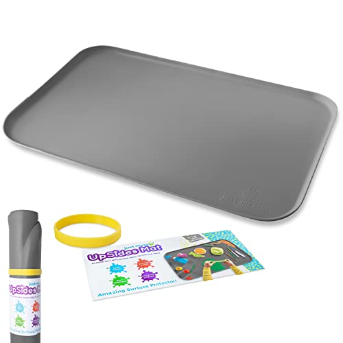 Just Messin’ Silicone Arts and Crafts Mat for Kids, 16" x 26", Gray - color: Gray, size: 16" x 26"