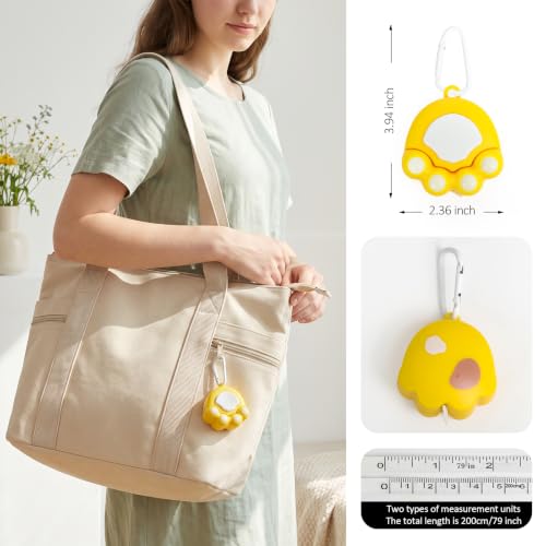 Yellow Cat Paw Fashion Measuring Tape 79", Sewing Gifts w/Keychain - color: A2-Yellow Cat Paw