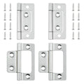 SDTC Tech 4-Pack Non-Mortise Door Hinges Bifold Butt Cabinet Hinges Silver - color: Silver
