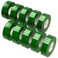 OHLECTRIC Professional Grade Vinyl Electrical Tape (10 Pack) Green - 7 Mil Thick Flame-Retardant, Heat & Weather Resistant 3/4 Inch x 60 Feet | Ideal for Contractors & Electricians - size: 10 Roll, style: Green