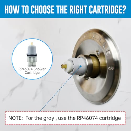 RP46074 Shower Cartridge, Compatible with Delta 13/14 Series Shower Faucet, Replacement Monitor MultiChoice Cartridge, Single Handle Universal Shower Cartridge Repair Assembly with RP22734 Bonnet Nut - style: RP46074