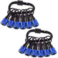 Katerk Bit Holder Keychain 12 Pcs, 1/4-Inch Hex Shank, Quick Release, Blue - color: Blue
