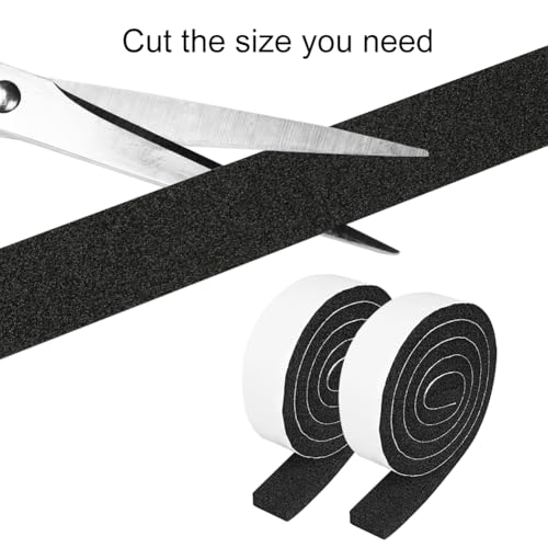2 Rolls 1 Inch W 3/8 Inch T Weather Stripping Air Conditioner Open Cell Foam Seal Tape, Window Insulation High Resilience Seal Strip for Doors Window,Total 16FT - size: 1IN*3/8IN*16FT