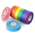 8 Rolls Colored Masking Tape Rainbow Painters Tape, 0.6 Inch x 16 Yard - color: Bright