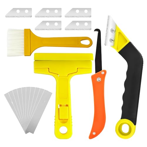 18pcs Grout Removal Tool with Upgraded Handle Removal Tool with Cleaning Brush Effortless Tile Grout Cleaner for Bathroom, Shower, Floor Repair