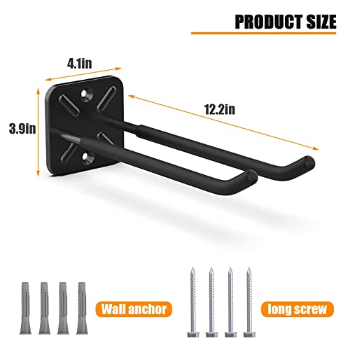 Garage Hooks 12.4 Inch Heavy Duty Garage Metal Hooks
