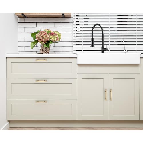 Ravinte Champagne Bronze Cabinet Pulls Curved Drawer Handles 3 Inch 30 Pack - color: Champagne Bronze