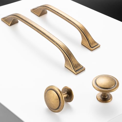 Antique Brass Cabinet Pulls 5 Inch Brass Drawer Pulls 10 Pack 8222 - color: Antique Brass, size: 5 Inches, style: 10 Pack Arch Pull