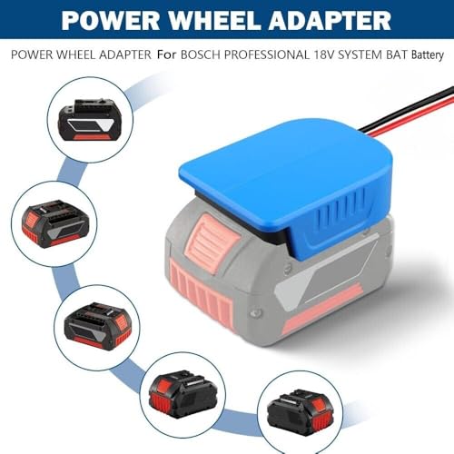 Jumper Cable Clamps Kit for Bosch 18V GBA Series Battery Jumper Starter Automotive Booster Cables 6Ft 12AWG Power Tool Line for Car Riding Mower Motorcycle