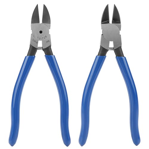 8inch Blue Diagonal Flush Wire Cutting Pliers Side Cutters Pliers Dikes Wire Cutters for Clean Cut and Cutting Needs (1)