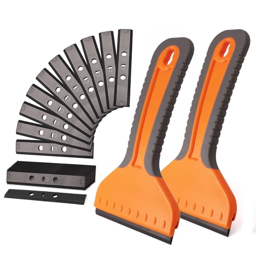 NEWISHTOOL 4-inch Plastic Razor Blade Scraper Label Remover Glass Cleaning
