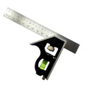 Combination Square, 6-Inch Precision Combo Square with Stainless Steel Ruler, Zinc Alloy Body & Bubble Level – Multi-Function Measuring Tool for Woodworking, Carpentry, and DIY Projects
