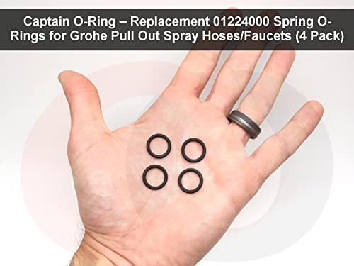 Captain O-Ring – Replacement 01224000 Spring O-Rings for Grohe Pull Out Spray Hoses/Faucets (4 Pack)