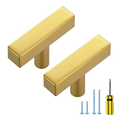 Ravinte Gold Cabinet Handles 2 Inch 10 Pack, Square Cabinet Pulls - size: 2 Inch Total Length