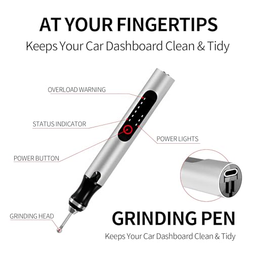 Wireless Engraving Pen Kit - Precision Tool for Artists & DIY | Engrave Jade, Wood, Metal, Polish Phone Chips | Smooth & Powerful with,engraver wood carving tool engraving machine！ (Silver + Black) - color: Silver