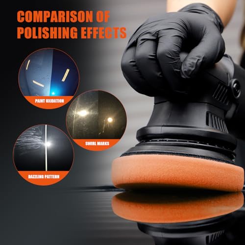 Buffing Polishing Pads, SPTA 5Pcs 4.5 Inch Face for 4 Inch 100mm Backing Plate Mix Cutting force Buffing Pads Cutting Polishing Pad Kit For Car Buffer Polisher Compounding,Polishing, Waxing-FPTFS4-MIX - size: 4.5 Inch