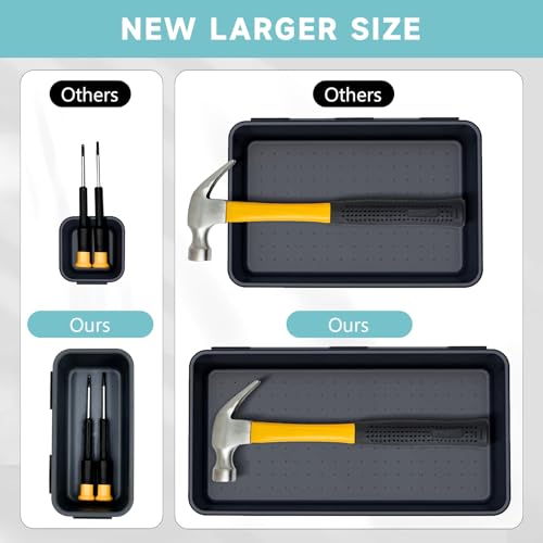 Tool Box Organizer Tray, 60 PCS & 5 Sizes, Black and Sky Blue - color: Black & Sky Blue: 60 PCS