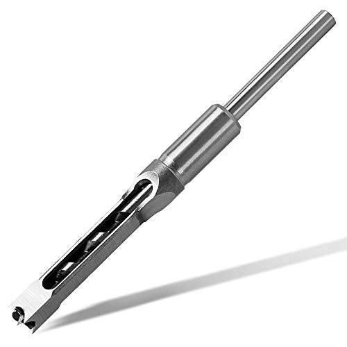 SaferCCTV Square Hole Drill Bit, 1/2 Inch Woodworking Mortiser Drill Bit, Hollow Chisel Mortise Drill Tool - size: 1/2-Inch