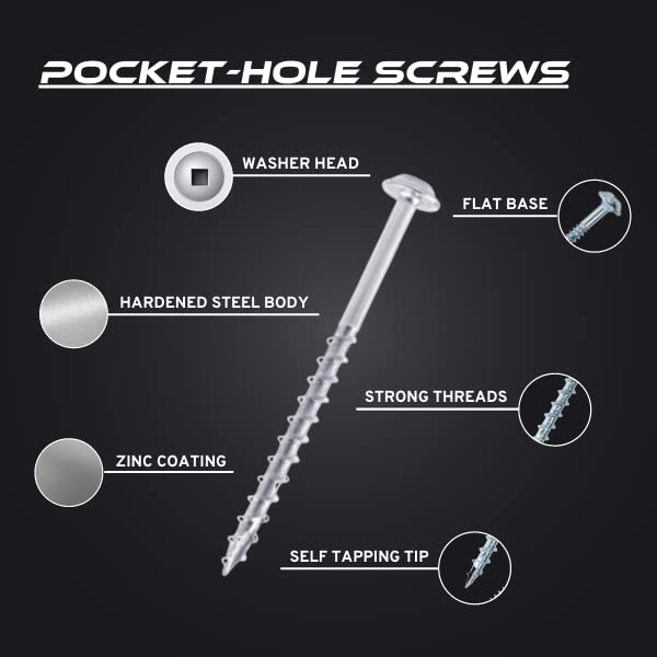 Massca M2 PRO Aluminum Pocket-Hole Jig System with 500 Pocket-Hole Screws