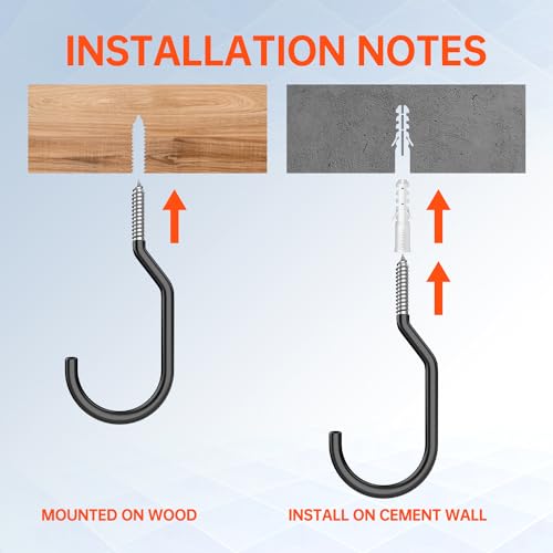GURADESIGN 16-Pack Heavy Duty Bike Hook, Loading Capacity 100 LBS, 6 inch, Bike Hooks for Garage Wall and Garage Ceiling - style: 16-Piece
