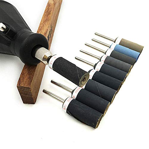10 Pcs Sanding Drums Sleeves Sandpaper Bar Sander Accessories Rotary Kit Polishing Burr Stick Roller Sanding Tool 1000 Grits
