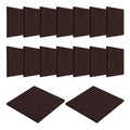 16PCS 3.54 x 3.54 Inch Square Felt Pads, Soft Adhesive Non-Slip Backed Felt, Cuttable Floor Protectors for Furniture Legs, Brown Anti Scratch Furniture Pads - size: 3.54 x 3.54 Inch
