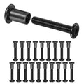 M METERXITY 20-Pack Hex Drive Socket Cap Bolt, M8 x 45mm Carbon Steel Furniture Connector Bolts Barrel Nuts for Furniture Assembly/Cabinet/DIY Binding Post Screws Rivet Fasteners [Black] - size: M8 x 45mm