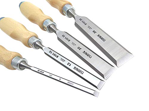 Narex Bevel Edge Chisel Set with Wooden Handles, Set of 4 pcs