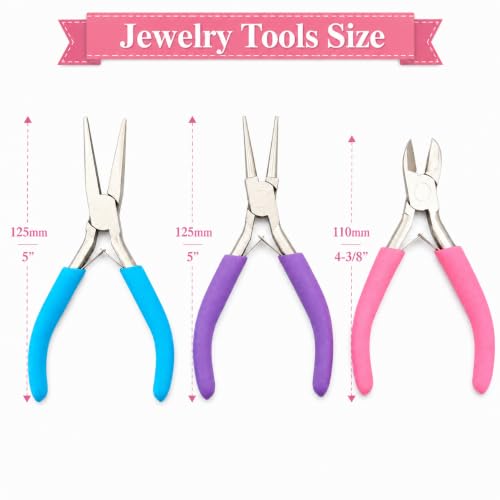 3-Piece Jewelry Pliers Set for Jewelry Making & Crafts