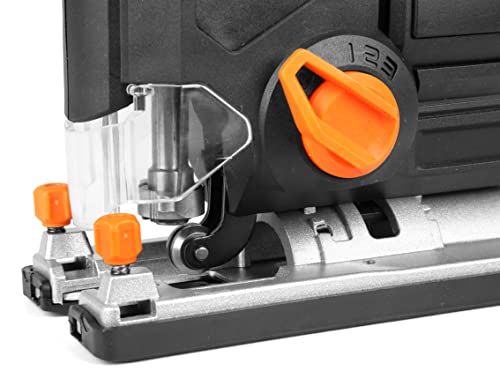 WEN Cordless Jigsaw, Variable Speed with 20V Max 2.0 Ah Lithium Ion Battery and Charger (20661) - size: Handheld, style: Brushed Variable Speed