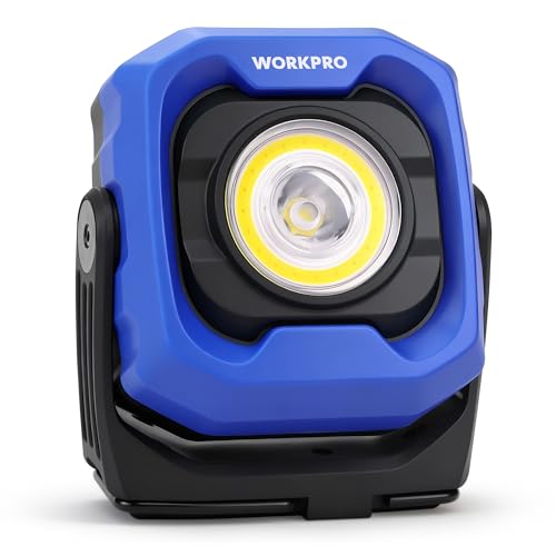 WORKPRO 1200LM Rechargeable Work Light, Magnetic LED Work Light