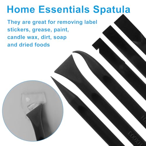 12 Pcs Carbon Fiber Multi-Purpose Scraper, Black