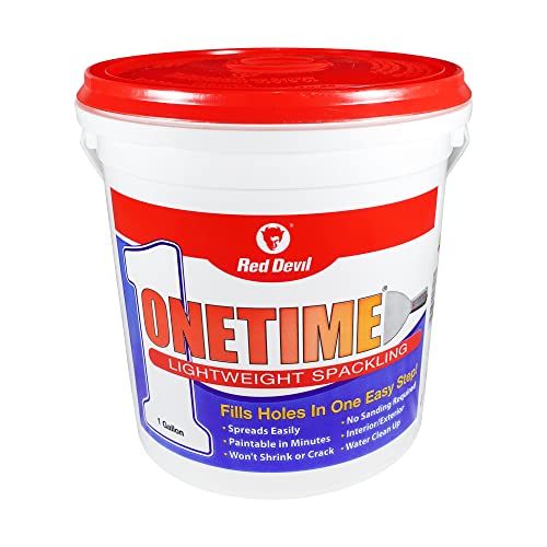 Red Devil 0541 ONETIME Lightweight Spackle Wall Repair, Spackling for Holes Drywall, 1 Gallon, White, Made in USA - size: Pack of 1, style: 1 Gallon