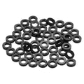 PATIKIL 120Pcs ABS Spacers 4mm ID, 7mm OD, 2mm Height Plastic Round Stud Spacer Black Nylon Washers Nut Unthreaded Rubber for M4 Screws Bolts Barrel - size: 4mm ID, 7mm OD, 2mm Height