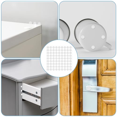261 Pcs Mini Foam Felt Pads, Self Stick Pads Furniture Felt Pads Round 3/8 Inches Diameter Self Adhesive Felt Pads for Cabinet Doors Furniture Desks Drawers Floor - size: 0.4 inches in diameter